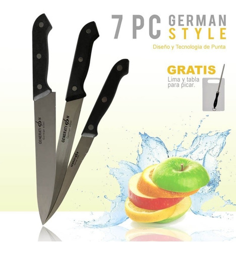 1 Set De Cuchillos Alemán + 1 Tabla Gratis